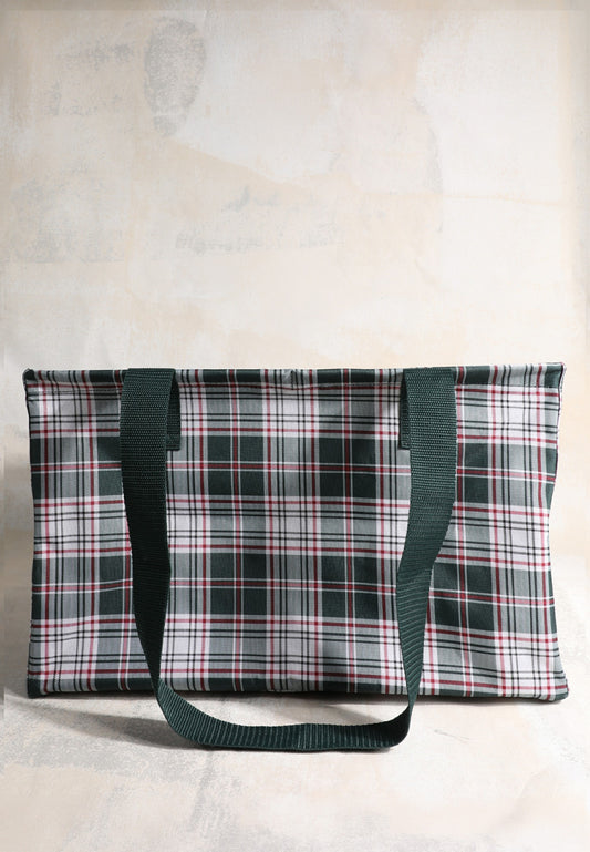 Holiday Everyday Adventure Plaid Foldable Tote