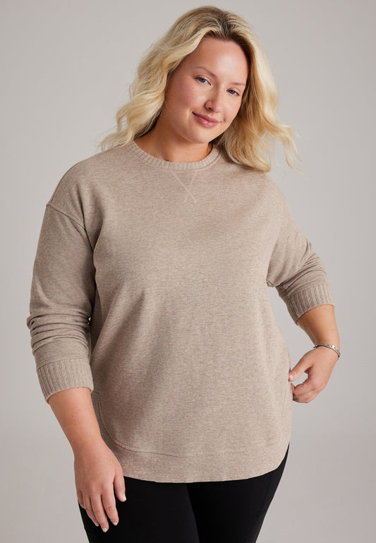 Plus Size Willowsoft Crew Neck Sweatshirt Tunic