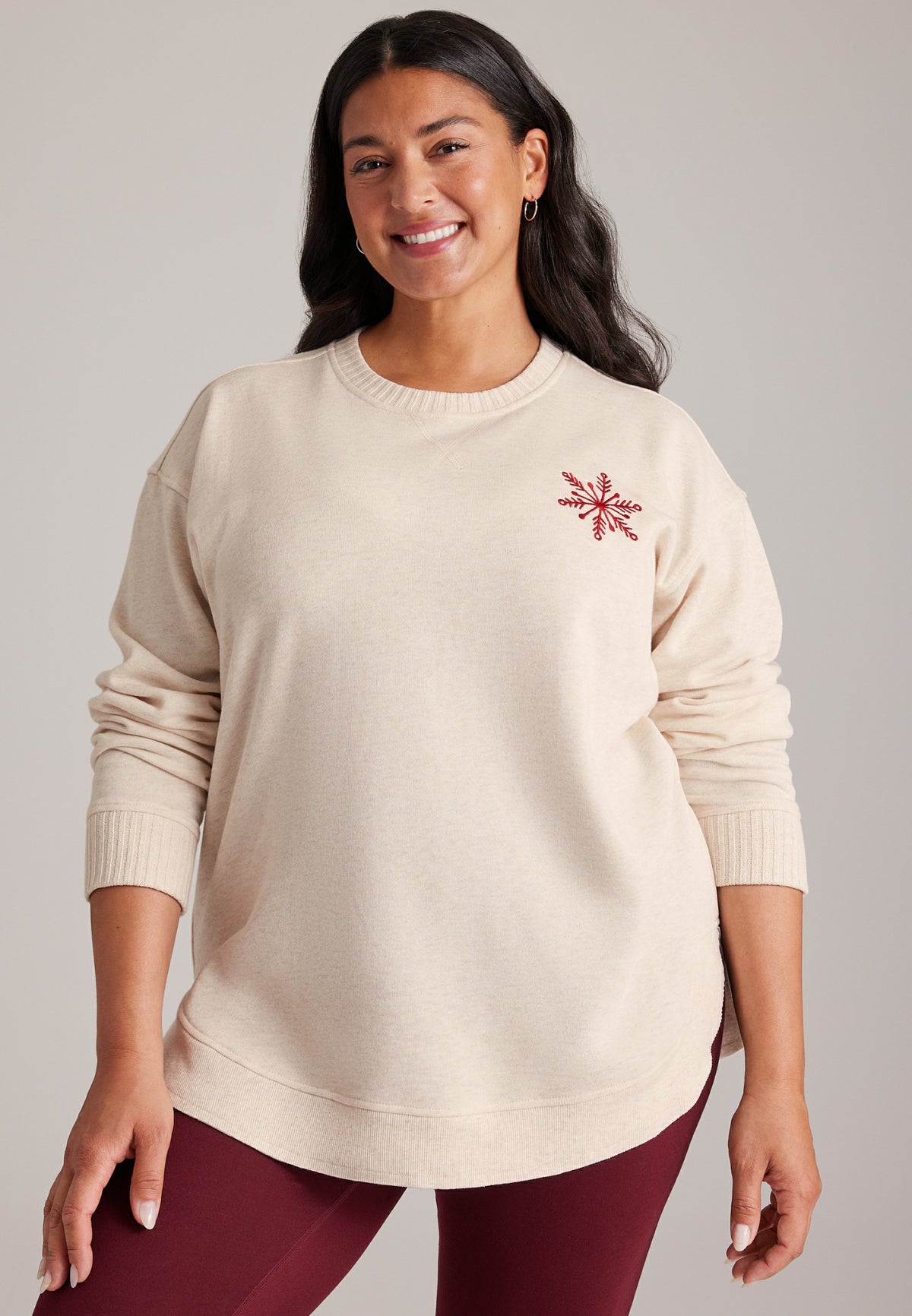 Plus Size Willowsoft Peace Love Joy Sweatshirt Tunic