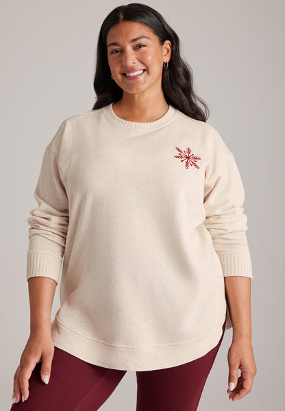 Plus Size Willowsoft Peace Love Joy Sweatshirt Tunic