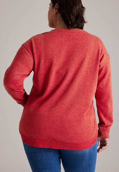 Plus Size Willowsoft Tis The Season Sweatshirt Tunic