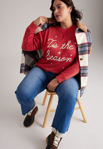 Plus Size Willowsoft Tis The Season Sweatshirt Tunic