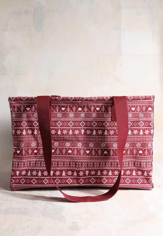 Holiday Everyday Adventure Fair Isle Foldable Tote