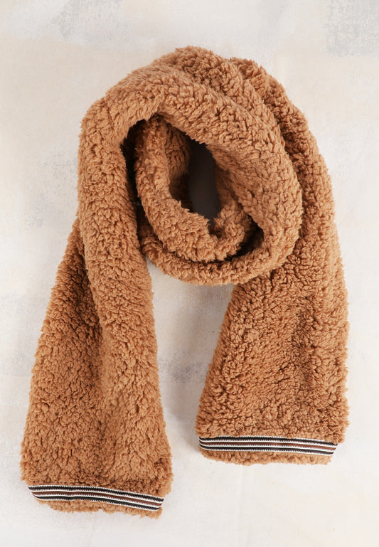 Charlie Stripe Trim Sherpa Scarf