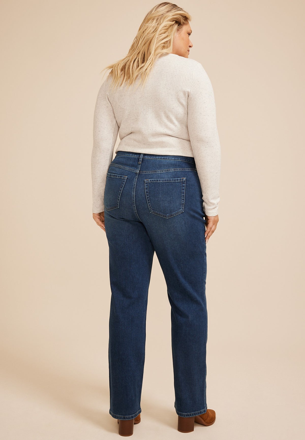 Plus Size m jeans by maurices™ Dark High Rise Relaxed Straight Jeans