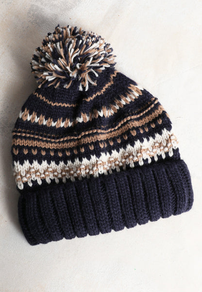 Fair Isle Pom Beanie