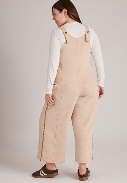 Plus Size Bare Whipstitch Fleece Jumpsuit