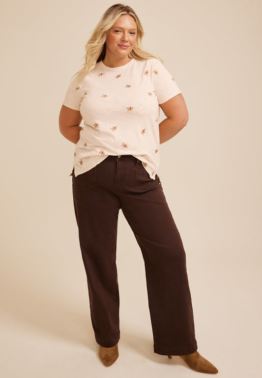 Plus Size 24/7 Dawson Gingerbread Man Crew Neck Tee
