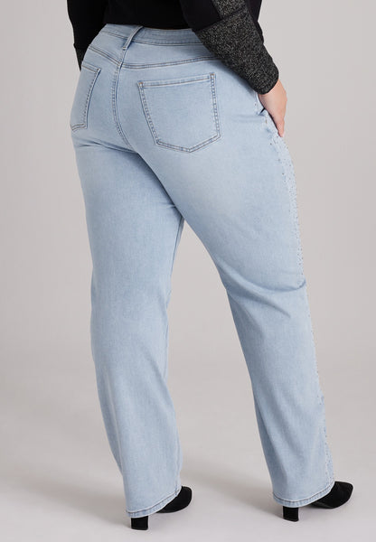 Plus Size m jeans by maurices™ High Rise Sparkle Relaxed Straight Jeans