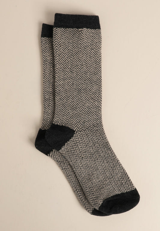 Herringbone Crew Socks