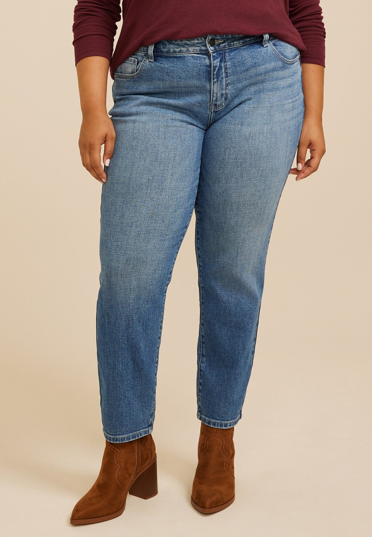 Plus Size KanCan™ Mid Rise Cigarette Skinny Jeans