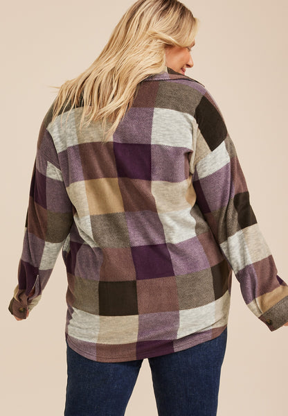 Plus Size Wilder Plaid Fleece Shacket