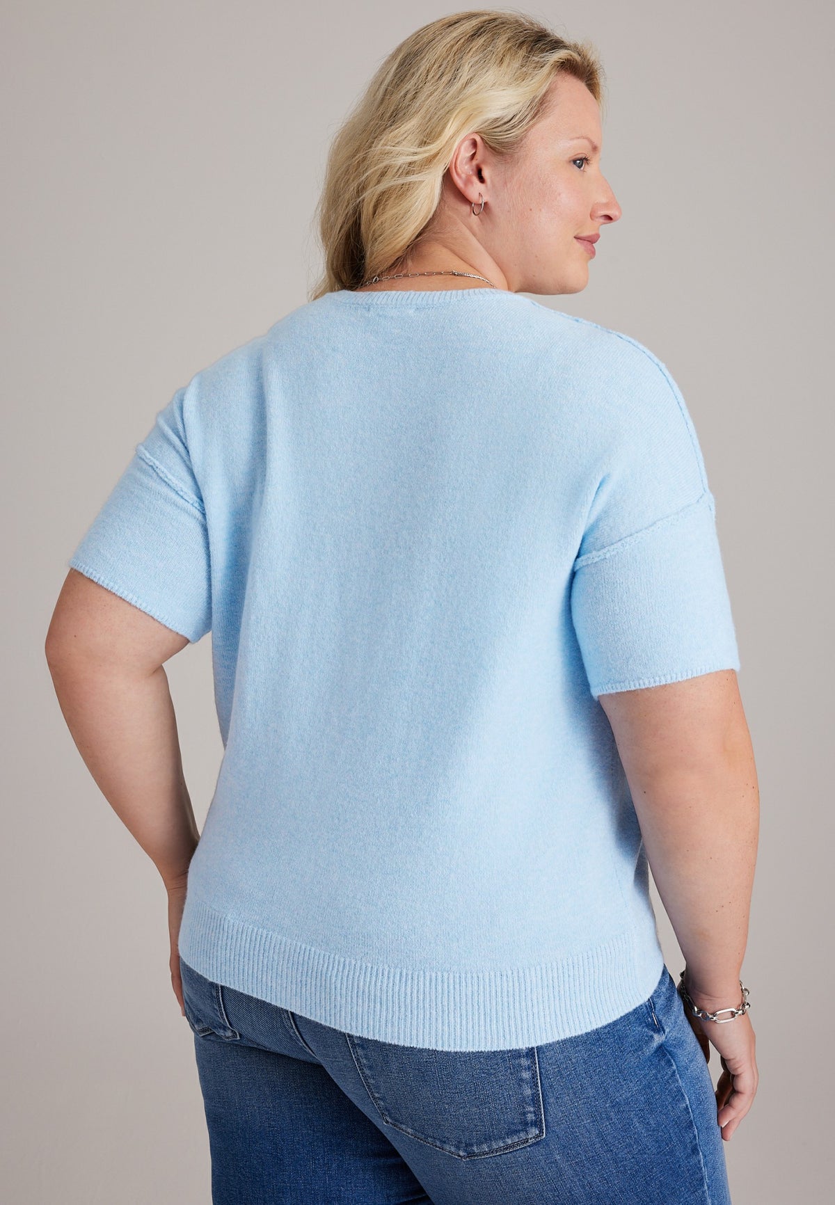 Plus Size Super Soft Short Sleeve Button Front Cardigan
