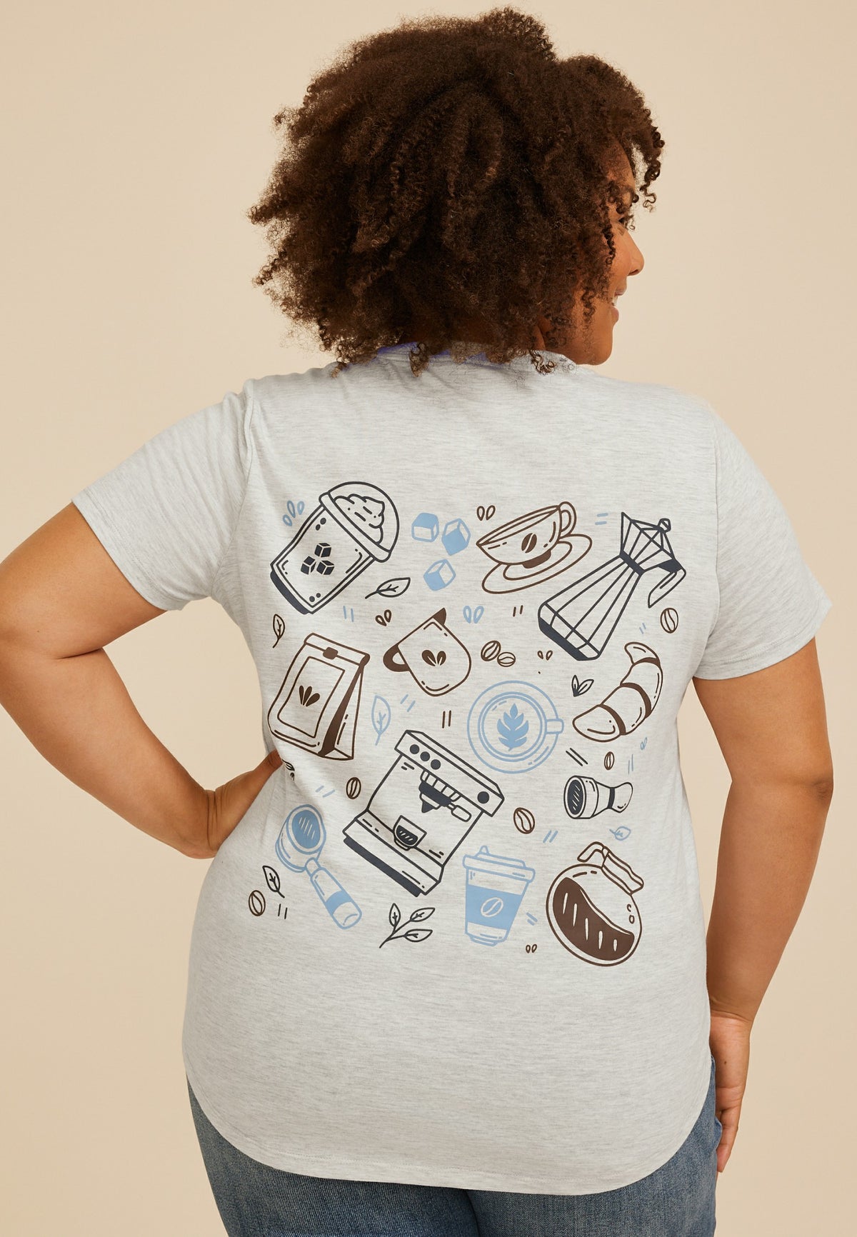 Plus Size Caffeinated Club Classic Fit Graphic Tee
