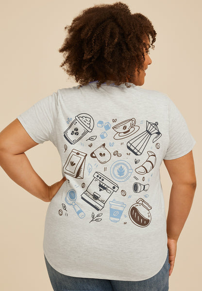 Plus Size Caffeinated Club Classic Fit Graphic Tee