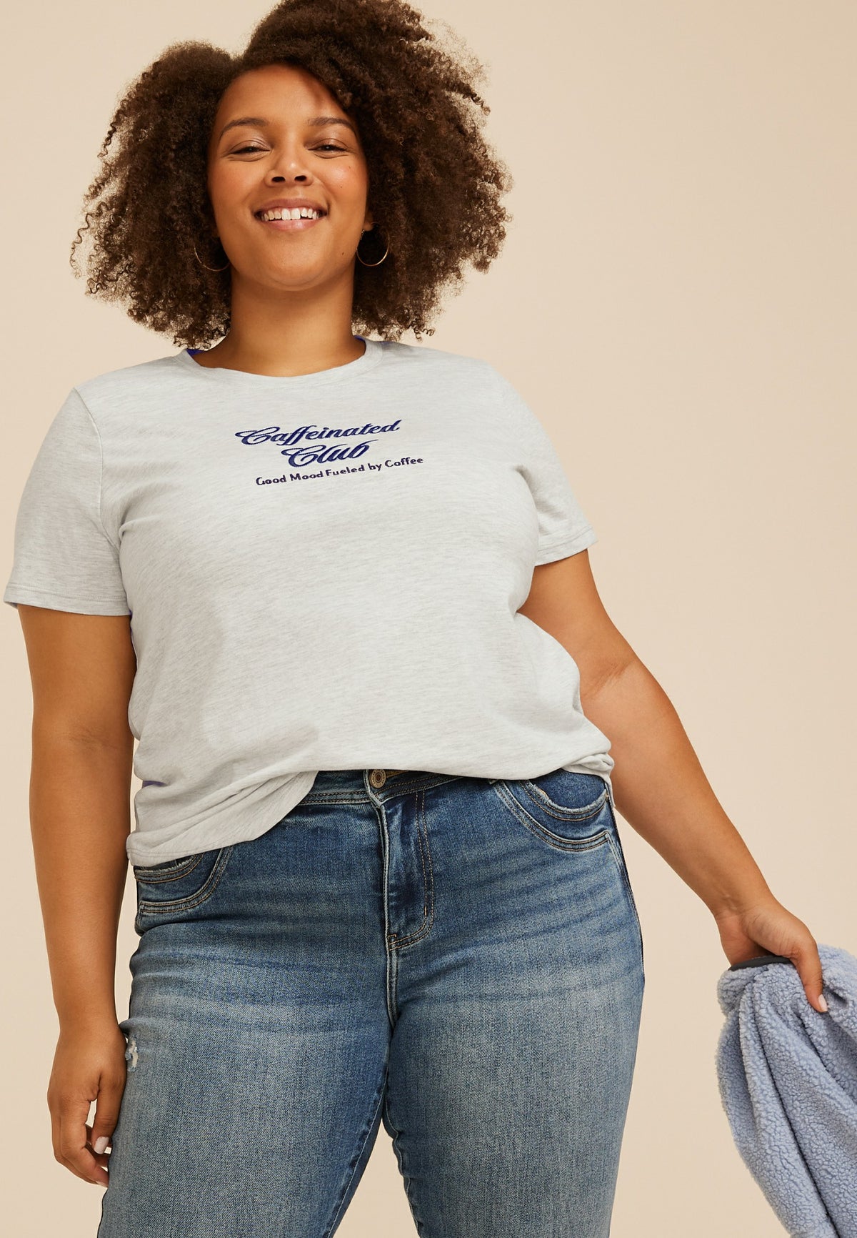 Plus Size Caffeinated Club Classic Fit Graphic Tee