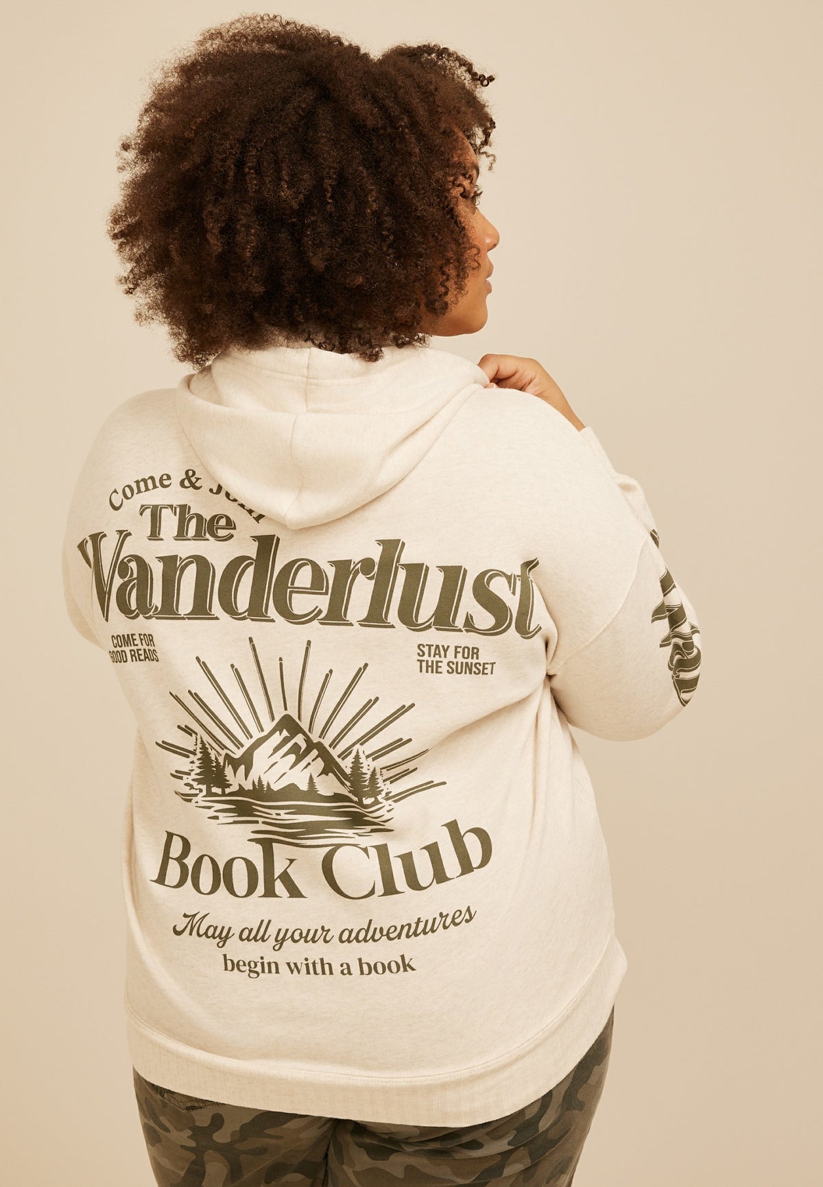 Plus Size Wanderlust Book Club Hoodie