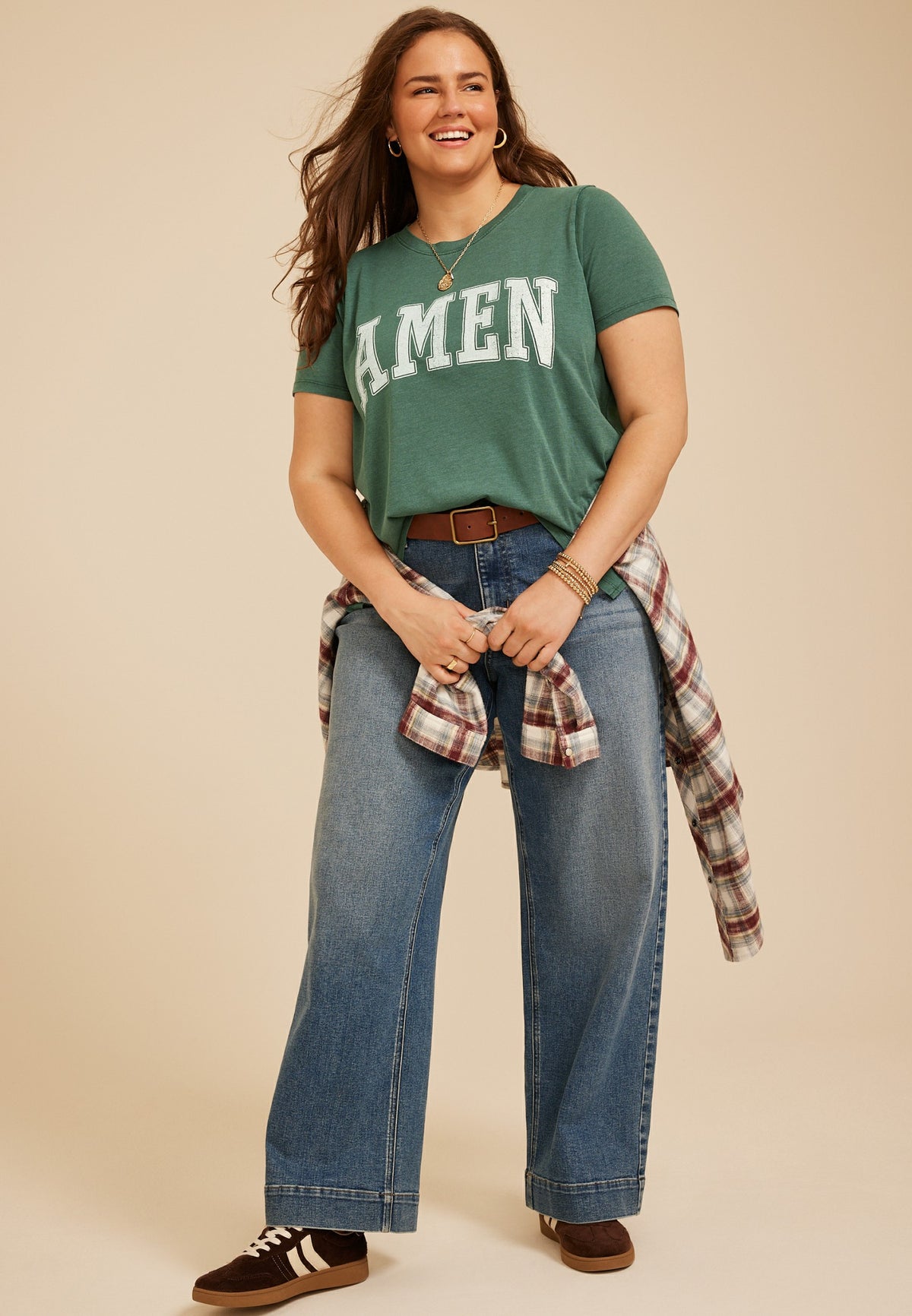 Plus Size Amen Classic Fit Graphic Tee