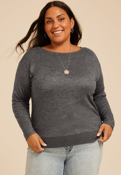 Plus Size 24/7 Dakota Banded Hem Top