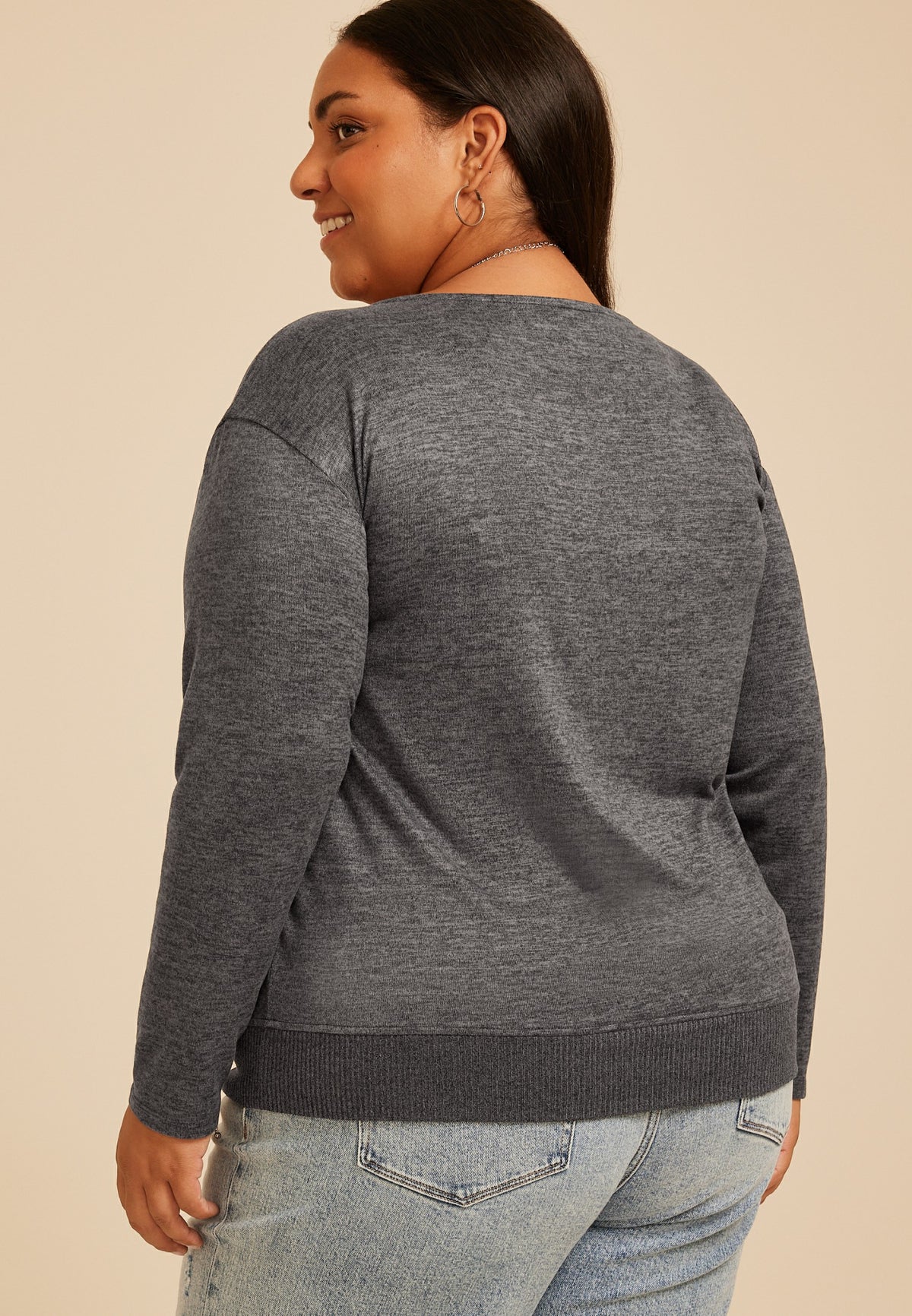 Plus Size 24/7 Dakota Banded Hem Top