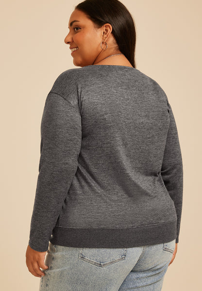 Plus Size 24/7 Dakota Banded Hem Top