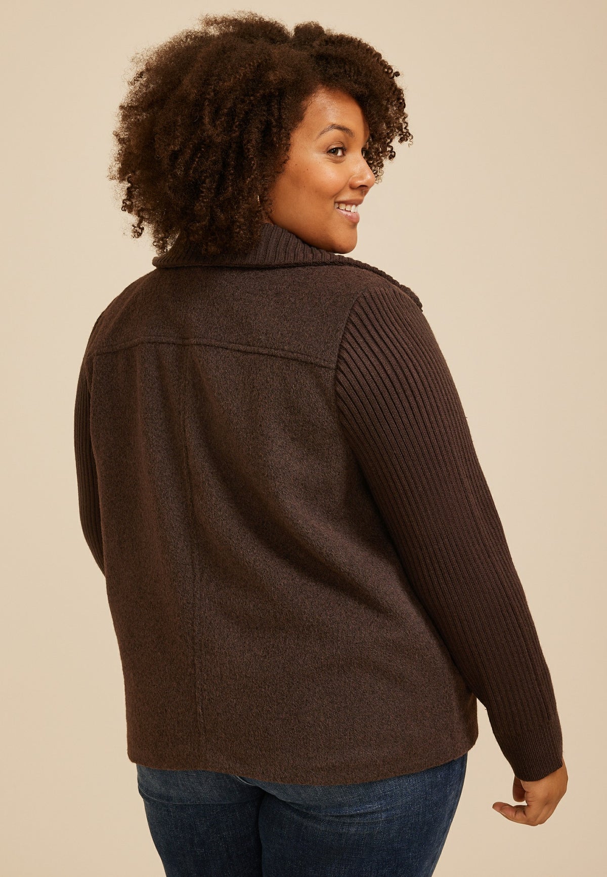 Plus Size Sweater Sleeve Jacket