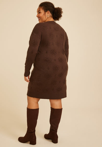 Plus Size Medallion Sweater Dress