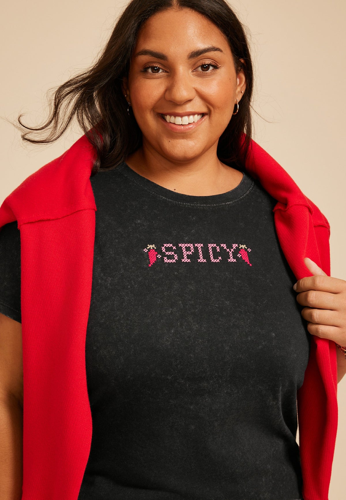 Plus Size Spicy Classic Fit Graphic Tee