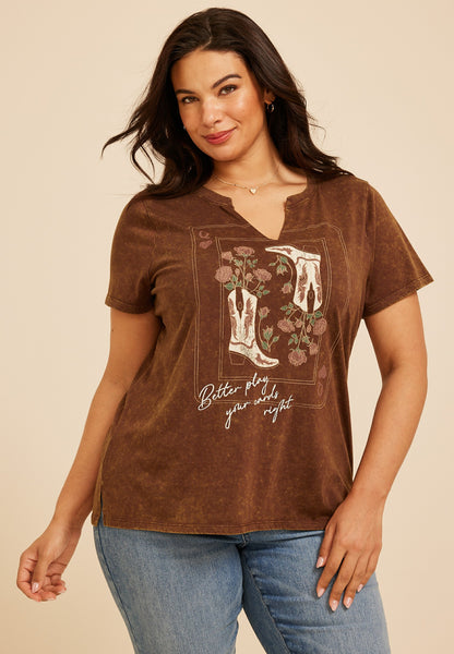 Plus Size Better Play Your Cards Right Classic Fit Graphic Tee