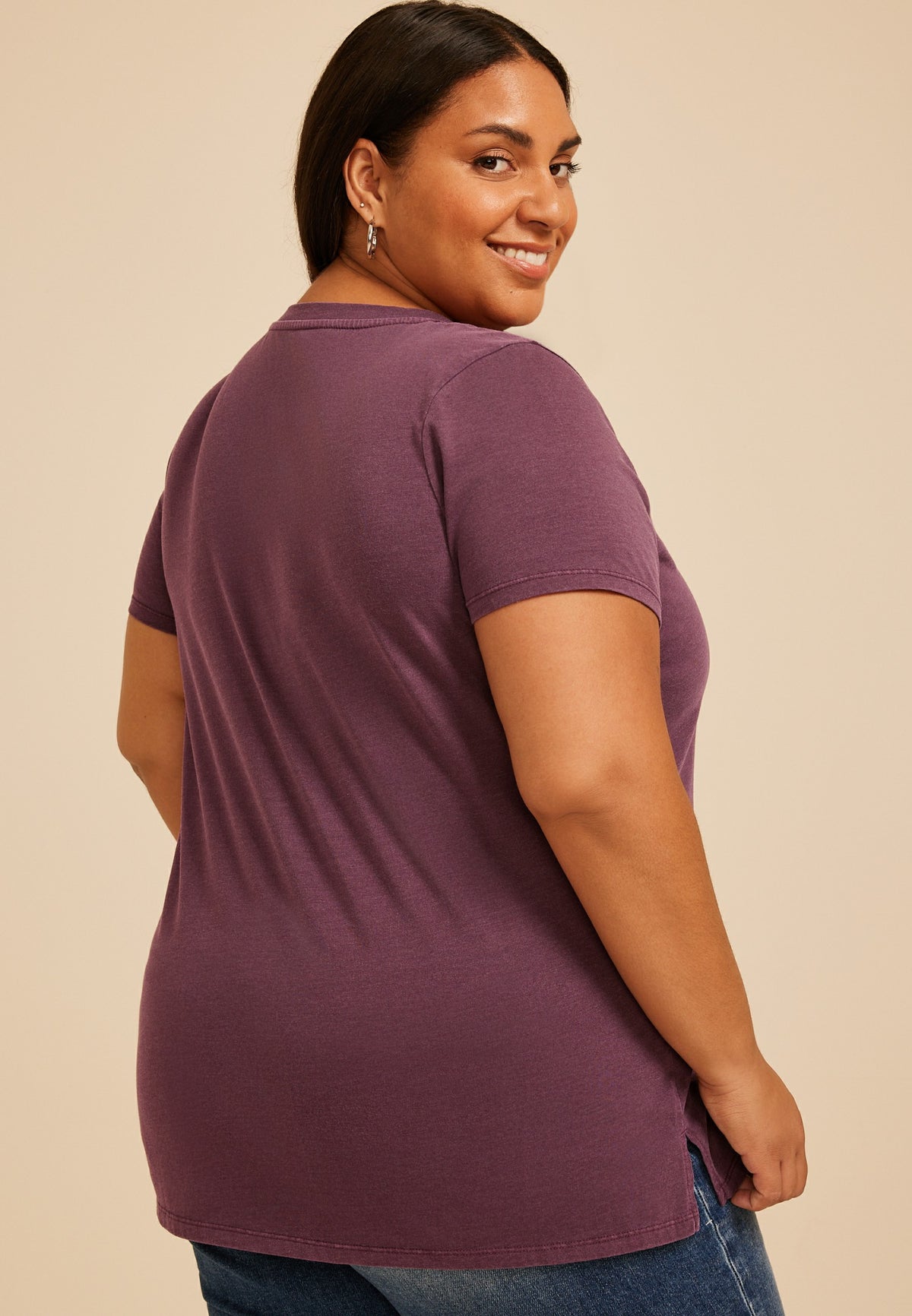 Plus Size Choose Kindness Embroidered Classic Fit Graphic Tee