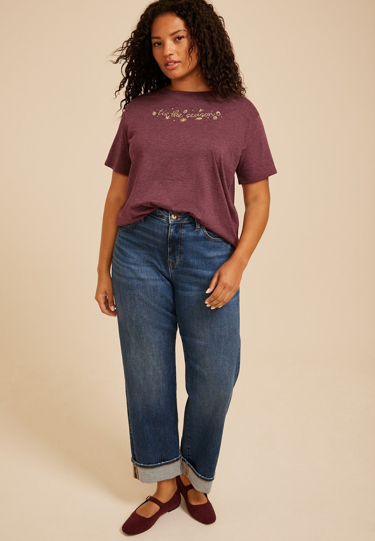 Plus Size Tis the Season Vintage Fit Graphic Tee