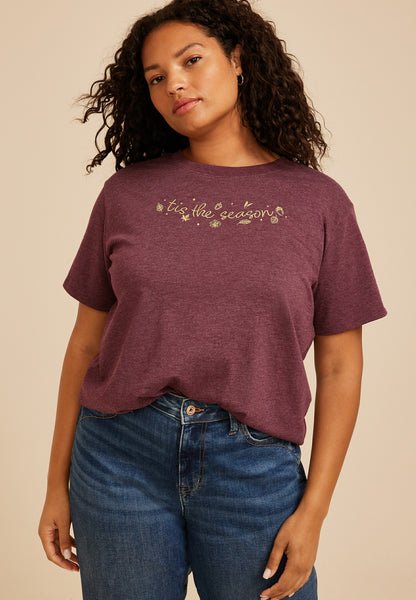 Plus Size Tis the Season Vintage Fit Graphic Tee