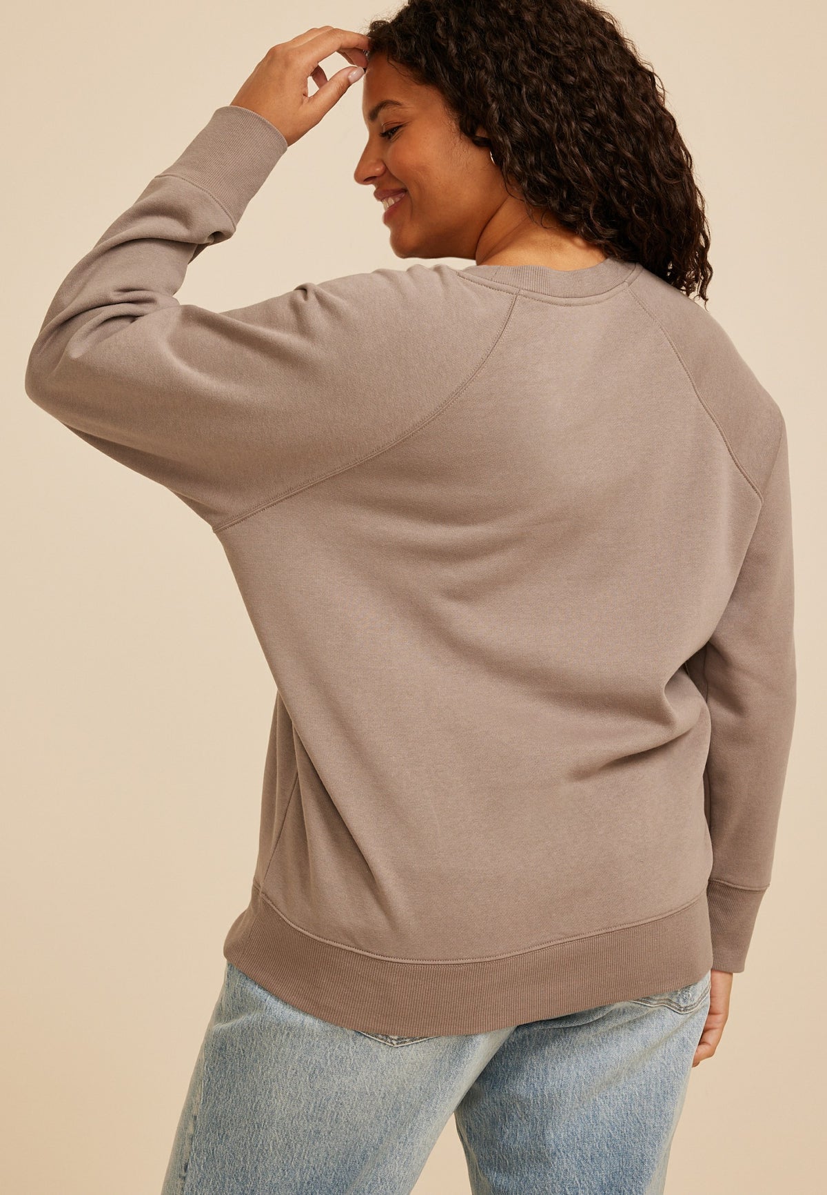 Plus Size Fall Icon Embroidered Graphic Sweatshirt