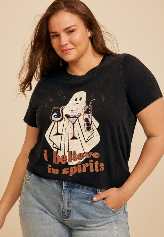 Plus Size I Believe In Spirits Classic Fit Graphic Tee