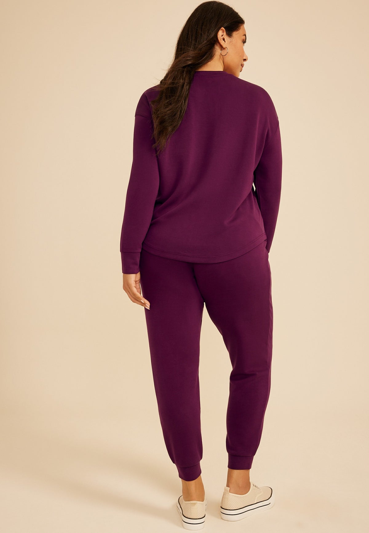 Plus Size Cloud Scuba Knit Crew Neck Sweatshirt
