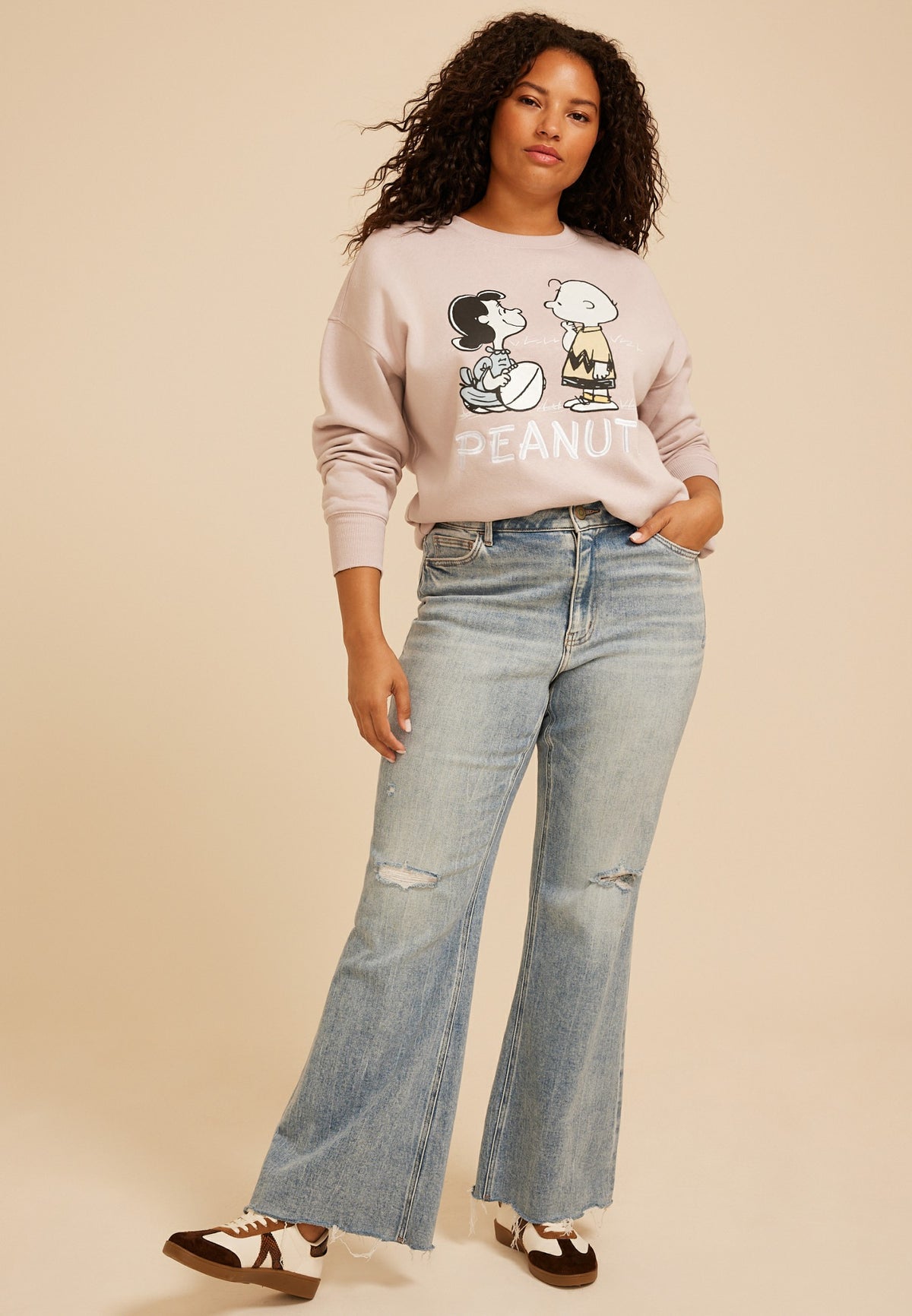 Plus Size Peanuts Sweatshirt