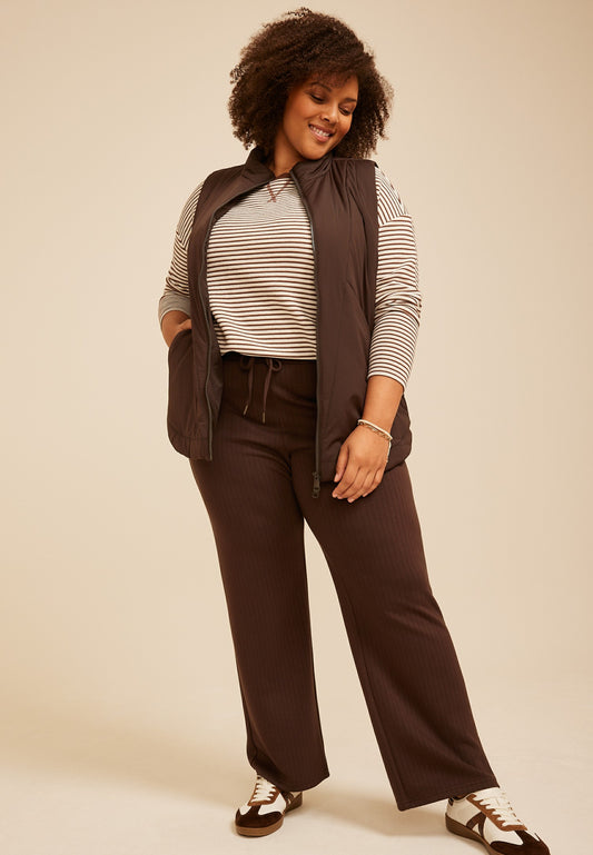 Plus Size Active Casual Tunic Vest