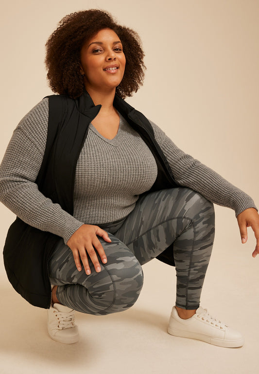 Plus Size High Rise Camo Legging