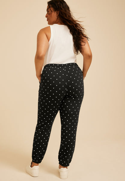 Plus Size Polka Dot Jogger