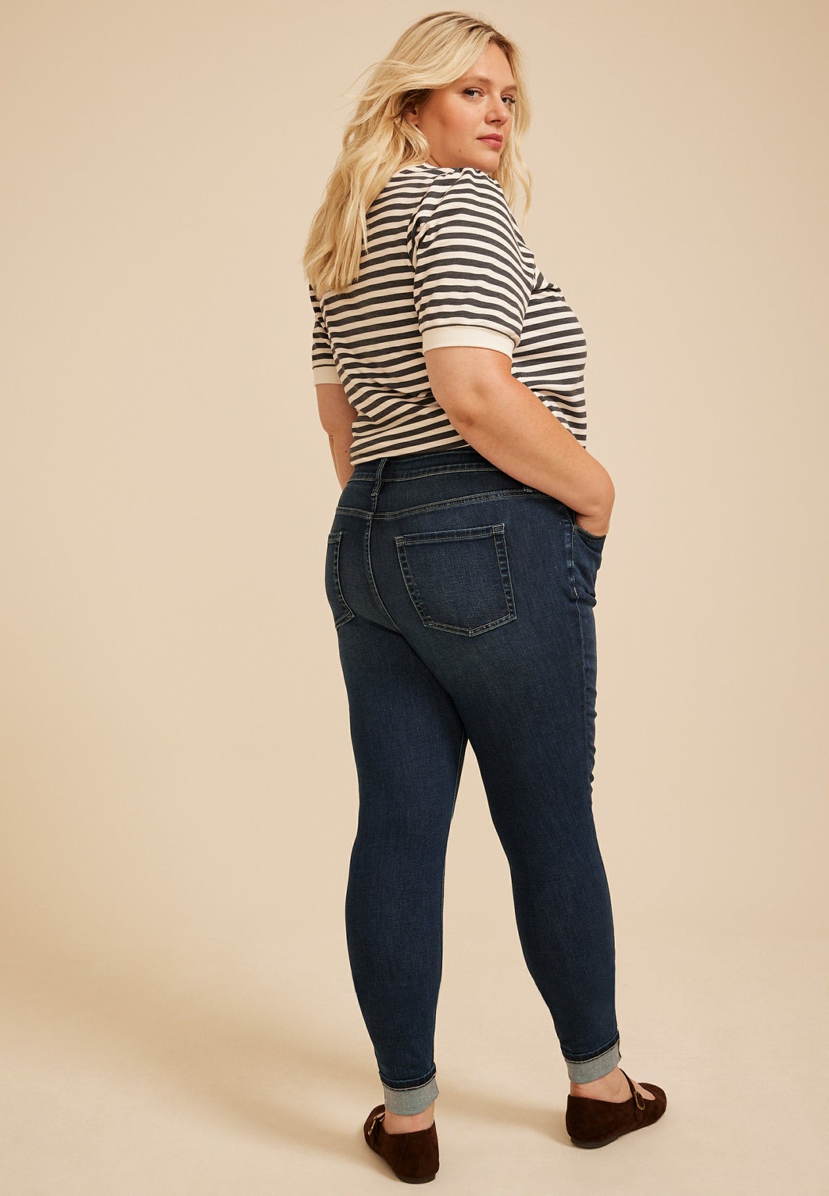 Plus Size m jeans by maurices™ Cool Comfort High Rise Cuffed Hem Jegging