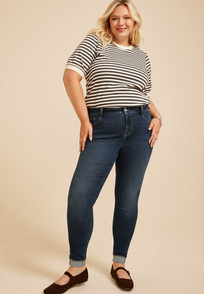 Plus Size m jeans by maurices™ Cool Comfort High Rise Cuffed Hem Jegging