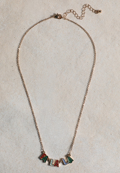 Gold Fa La La Charm Necklace