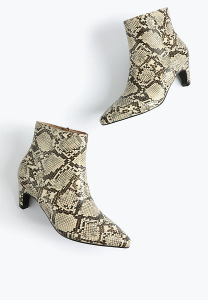 SuperCush Snakeskin Kitten Heel Boot