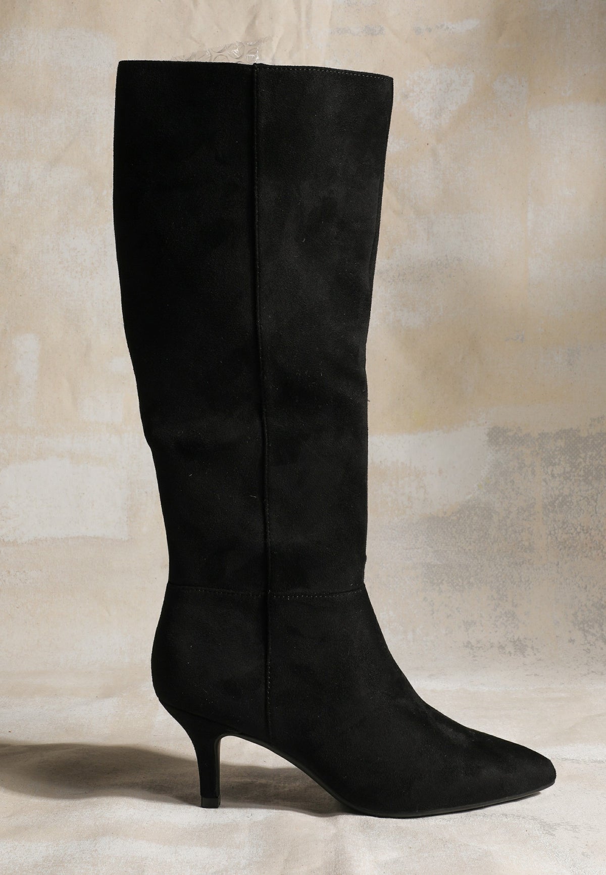 SuperCush Faux Suede Kitten Heel Tall Boots