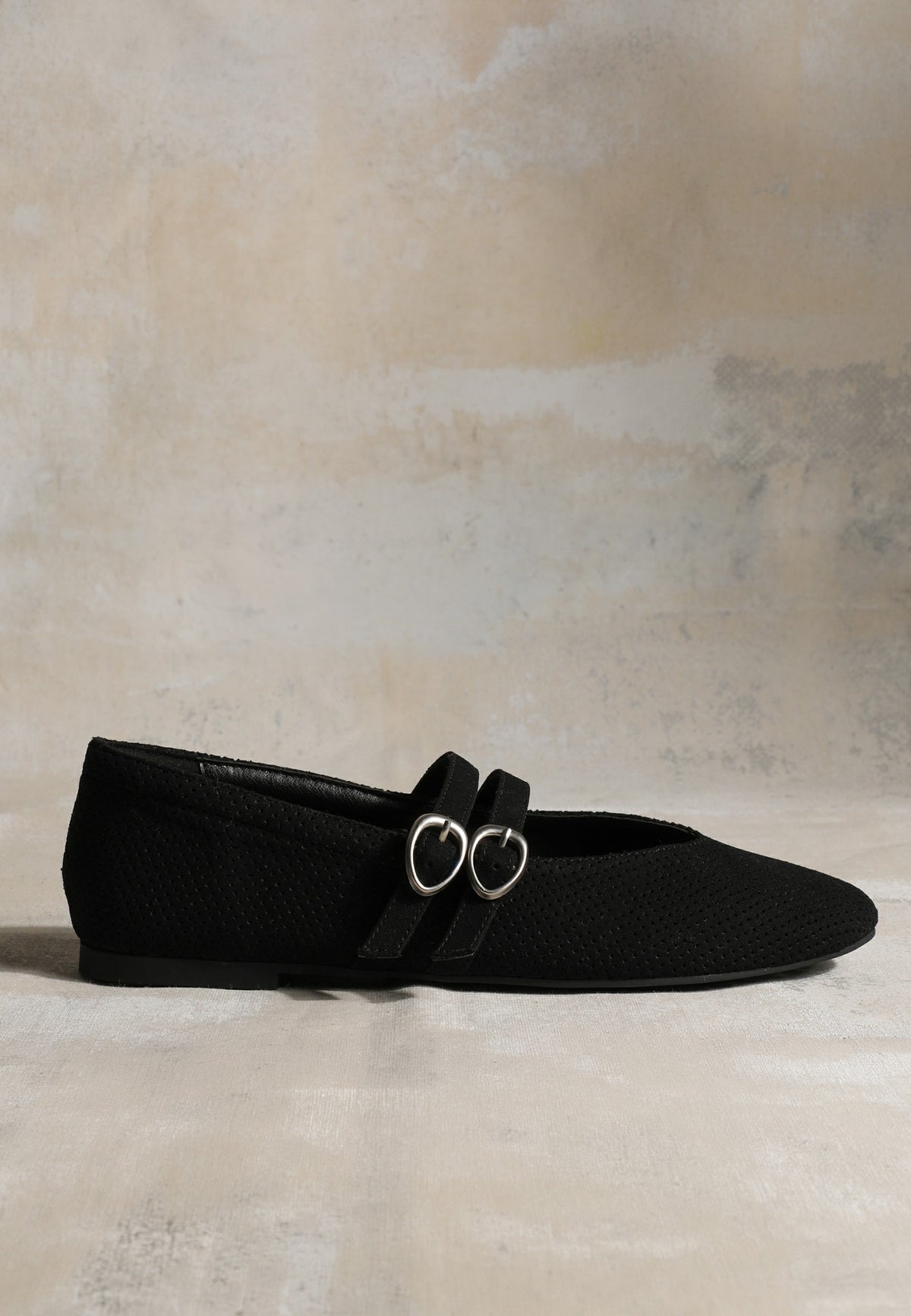 SuperCush Perforated Double Strap Mary Jane Flats
