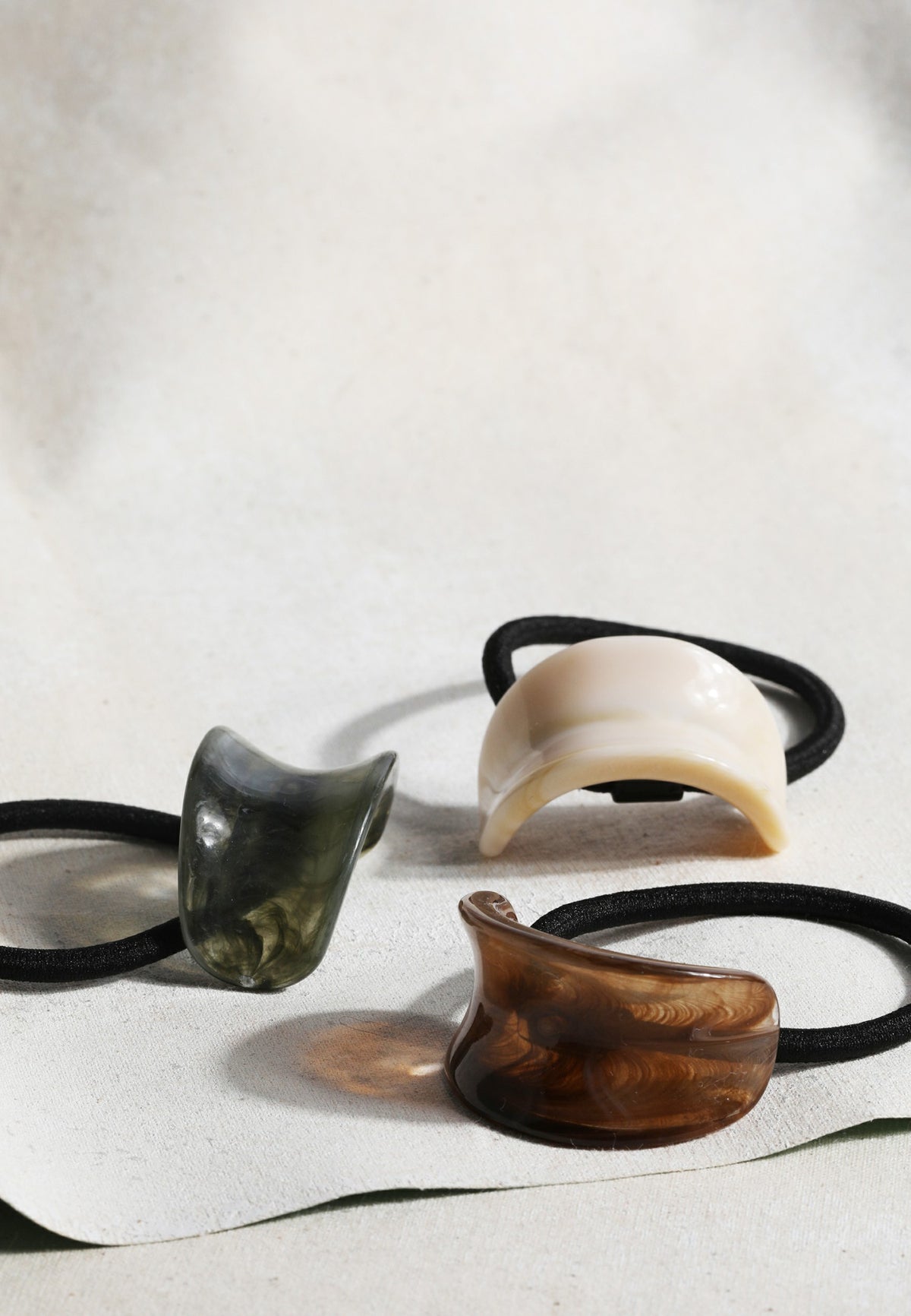 3 Pack Marbled Ponytail Cuff Holders