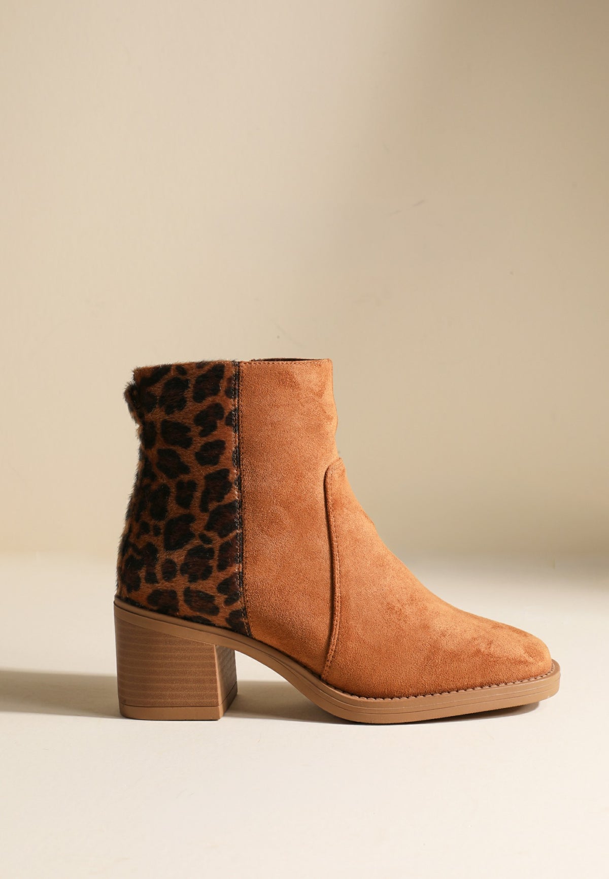SuperCush Mixed Media Leopard Ankle Boot