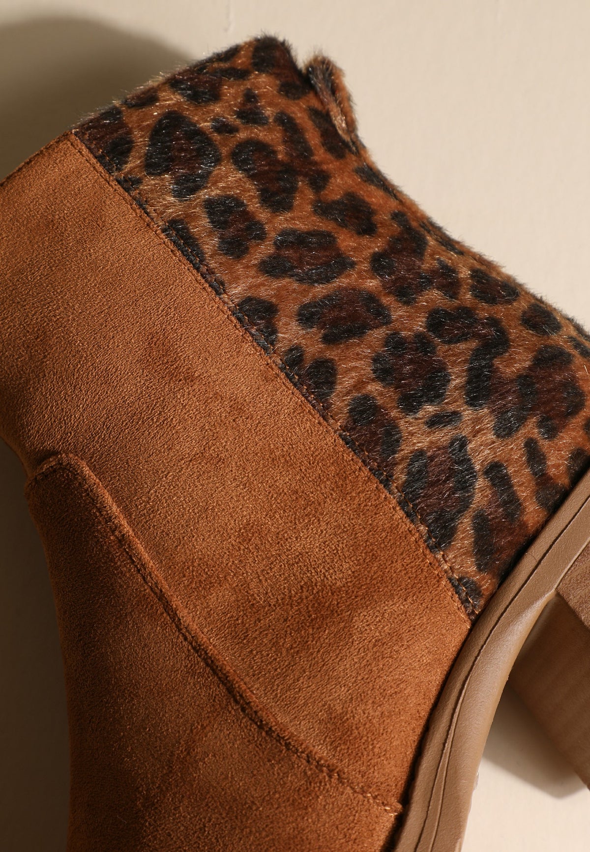 SuperCush Mixed Media Leopard Ankle Boot