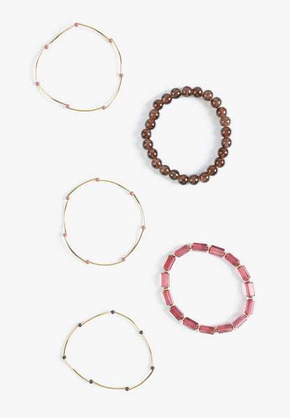 Mixed Bead Stretch Bracelet Set