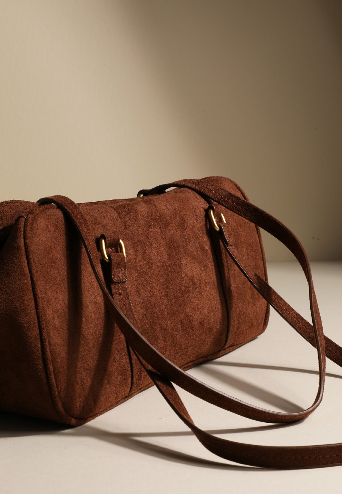 Faux Suede Baguette Bag